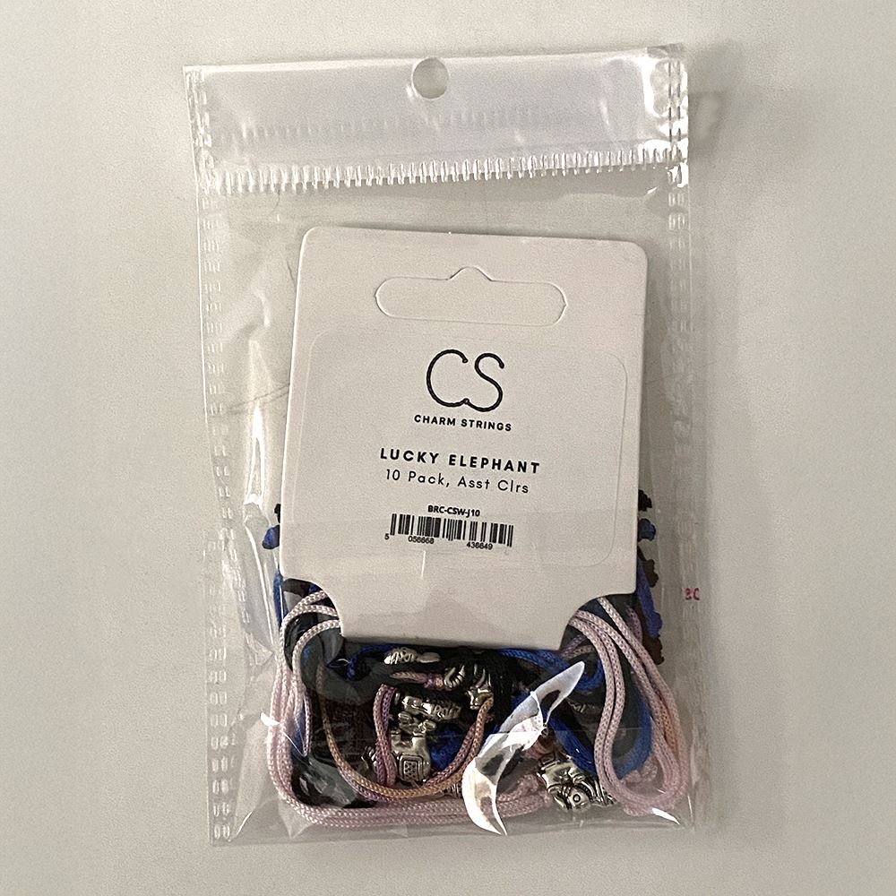 Charm Strings, Pack of 10, Assorted Colours
