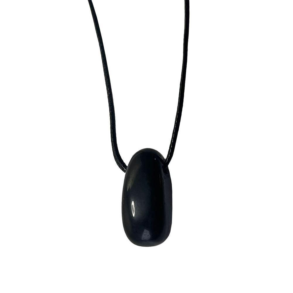 Tumbled Pendant, Black Cord - image 22