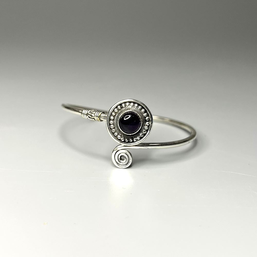 Silver-Plated Adjustable Boho Spiral Cuff Bangle - image 14