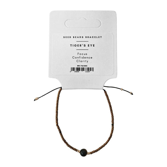 Seed Beads Bracelet with Tiger's Eye