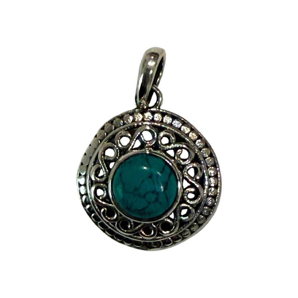 Silver-Plated Pendant (without Chain) (#03), 2x2cm