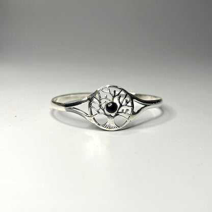 Silver-Plated Adjustable Tree of Life Cuff Bangle - image 8