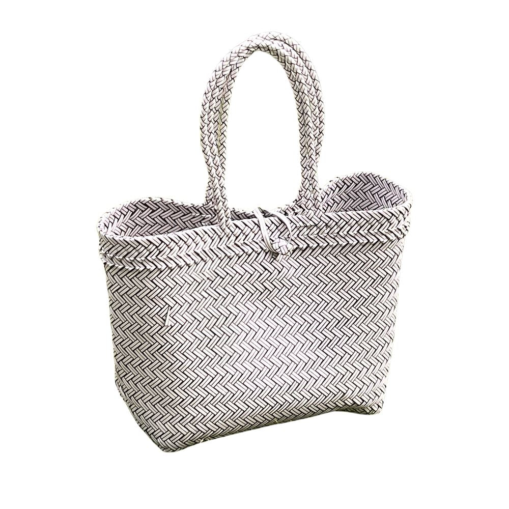 Recycled Plastic Woven Beach/Tote Long Strapped Bag, Large - Wholesale UK - Global 1st