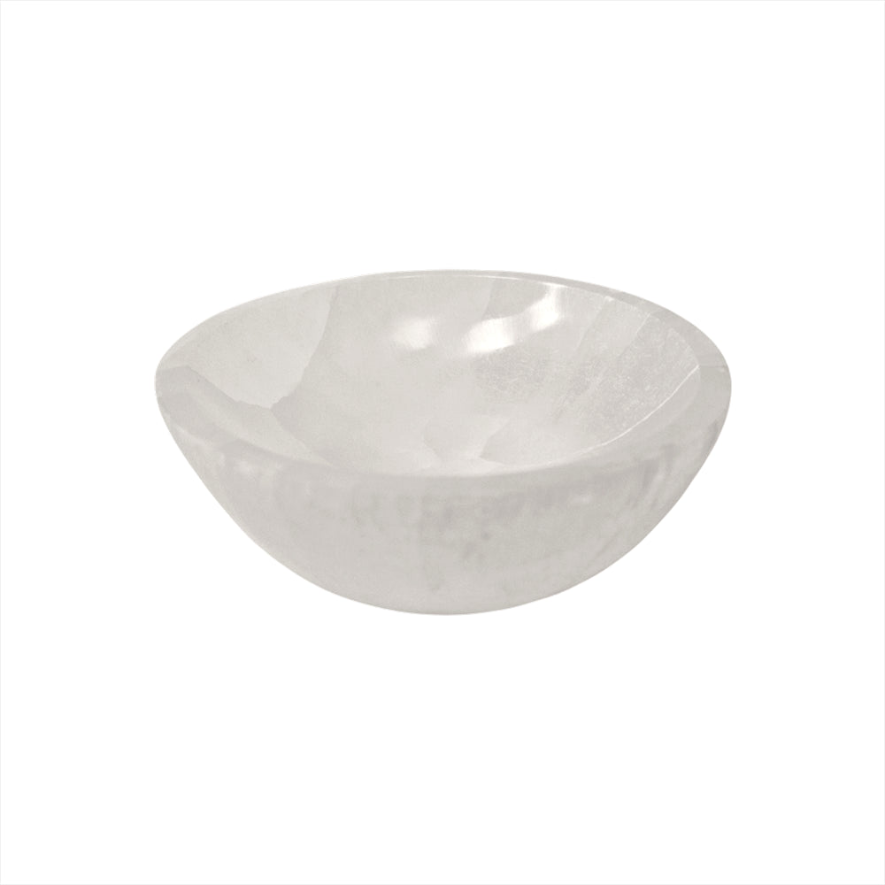 Selenite Bowl, Round, 10x3cm