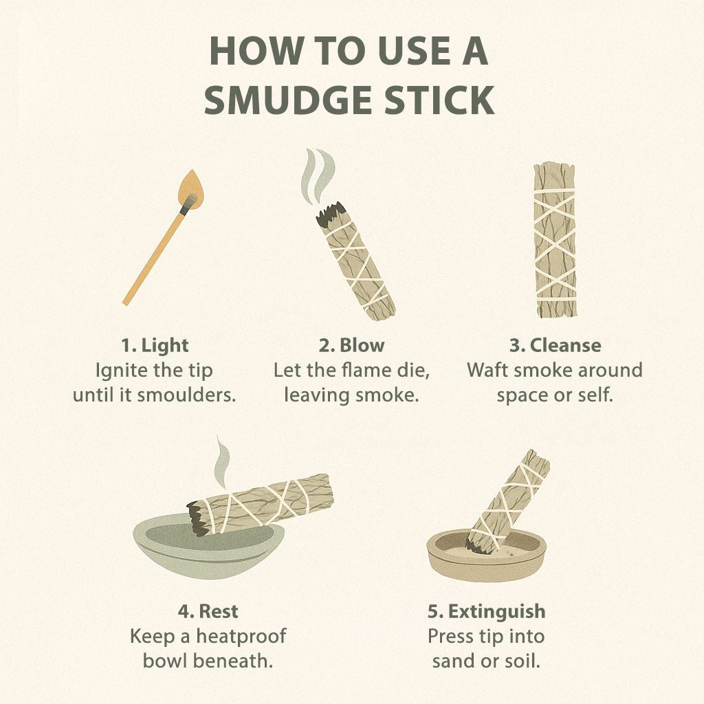 Slimline Sage Smudge Stick, White Sage 4"