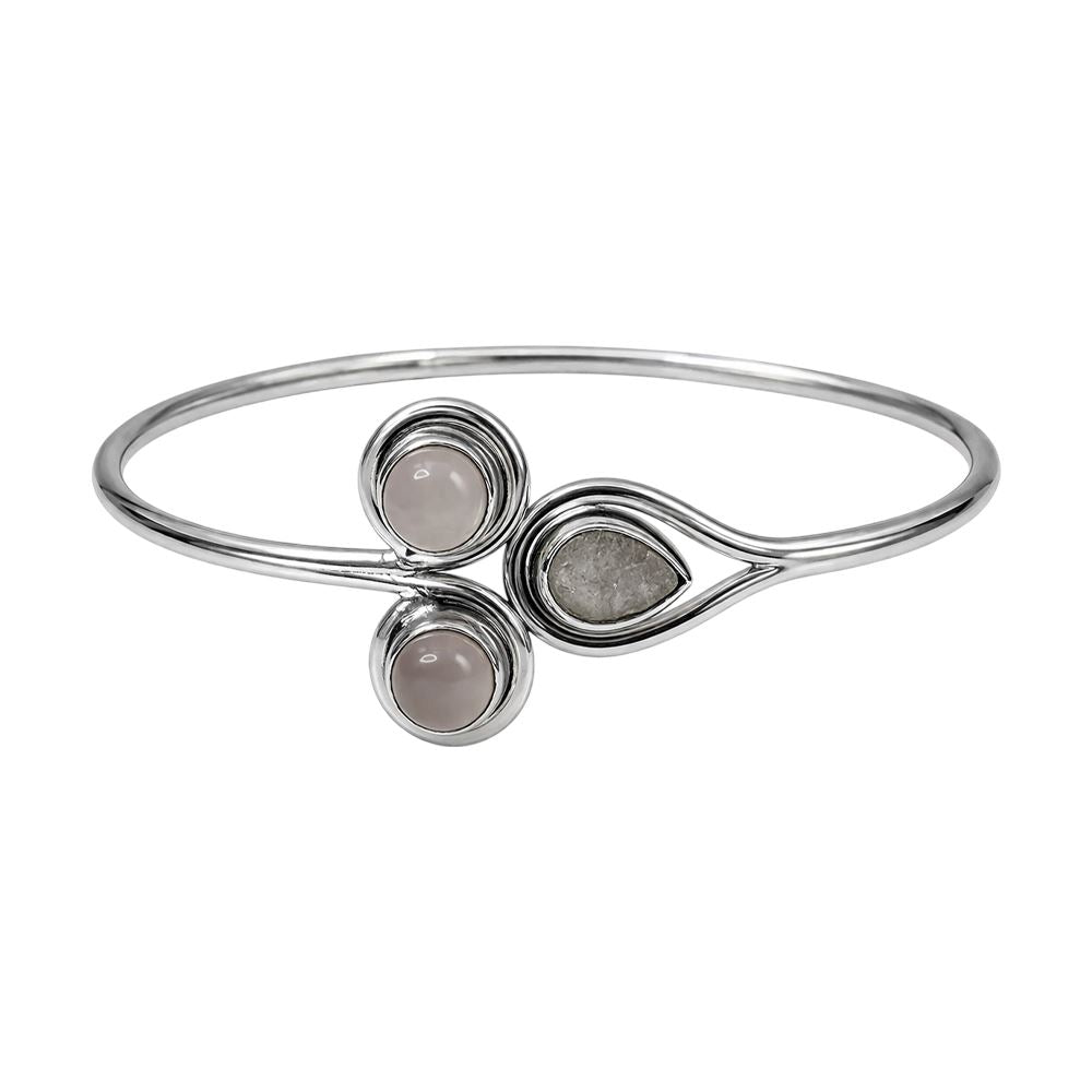 Silver Plated Adjustable Trinity Cuff Bangle - image 23