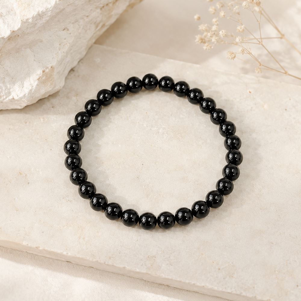 AAA Crystal Bracelet, 6mm, Black Tourmaline