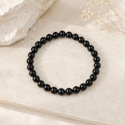 AAA Crystal Bracelet, 6mm, Black Tourmaline