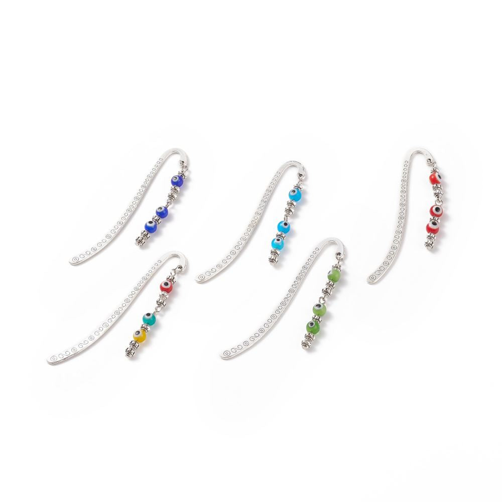 Evil Eye Beaded Bookmark, Assorted Colour