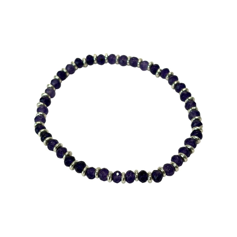 Silver Plated Stretch Bracelet with Gemstones - image 14