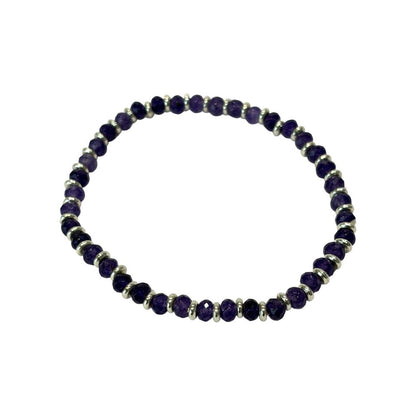 Silver Plated Stretch Bracelet with Gemstones - image 14