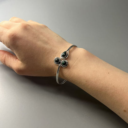 Silver Plated Adjustable Trinity Cuff Bangle - image 18