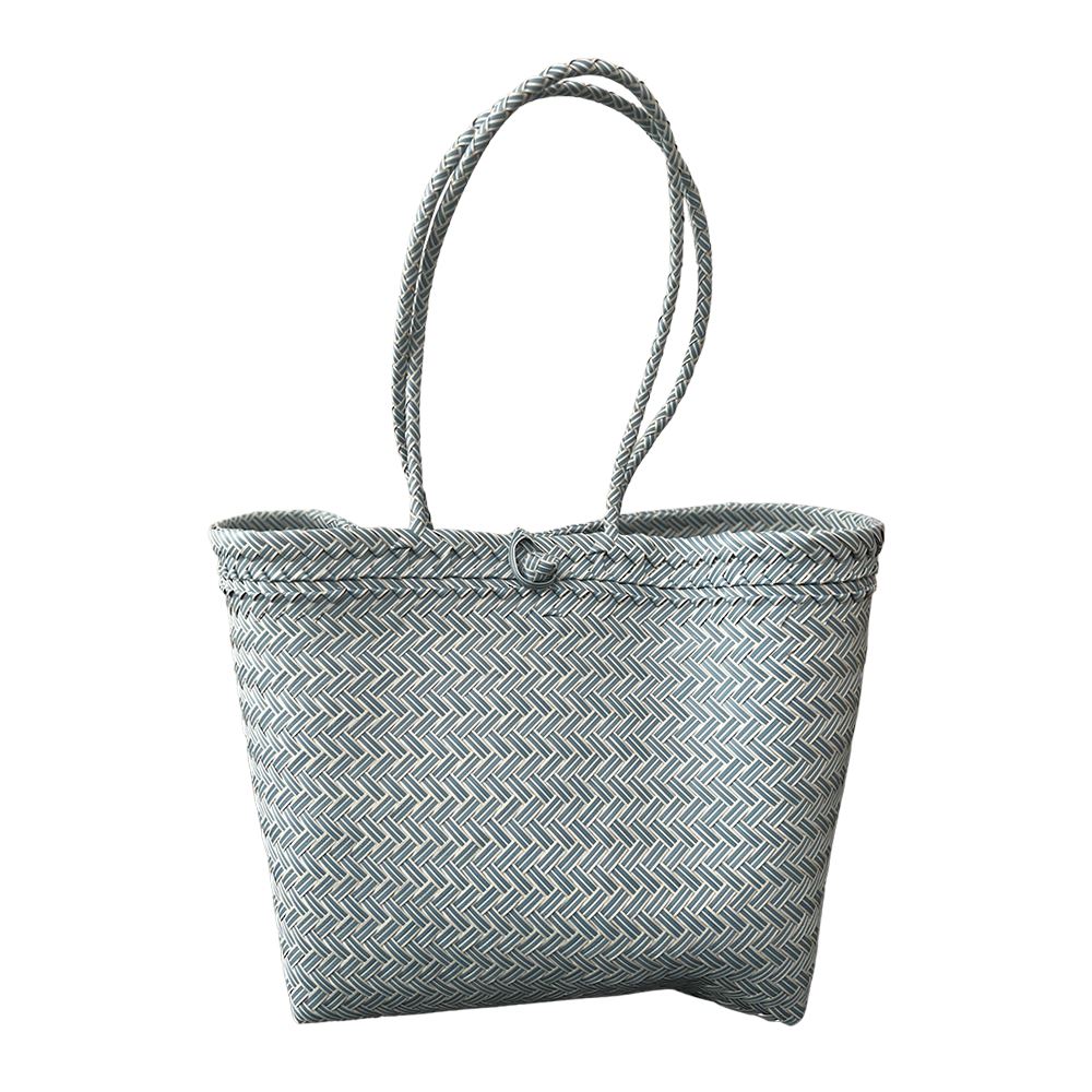 Recycled Plastic Woven Beach/Tote Long Strapped Bag, Large - image 5
