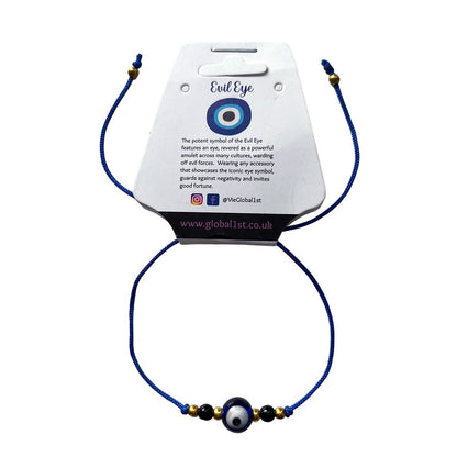 Evil Eye Black Beads Thread Bracelet