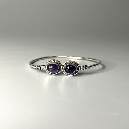Silver-Plated Adjustable Boho Oval Cuff Bangle - image 17