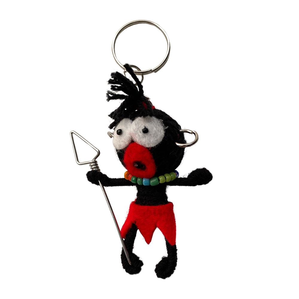 Voodoo String Doll Keychain, 7cm