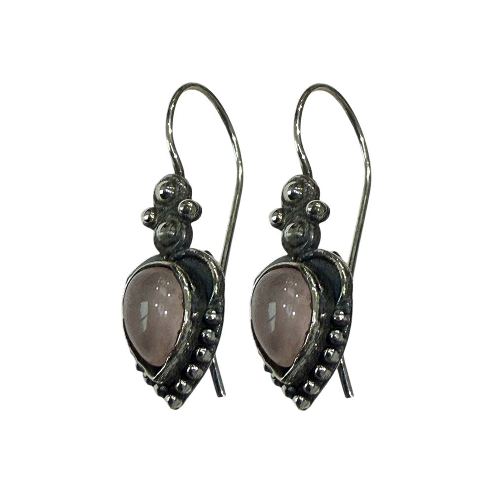Silver-Plated Hanging Earwire Earrings (#05), 2x1cm