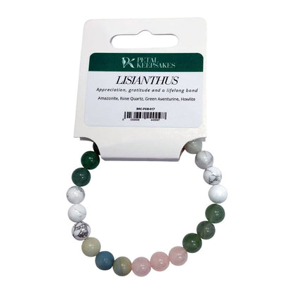 Petal Keepsakes Gemstone Bracelet, Lisianthus