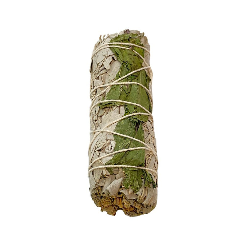 Smudge Stick, White Sage and Basil 4"