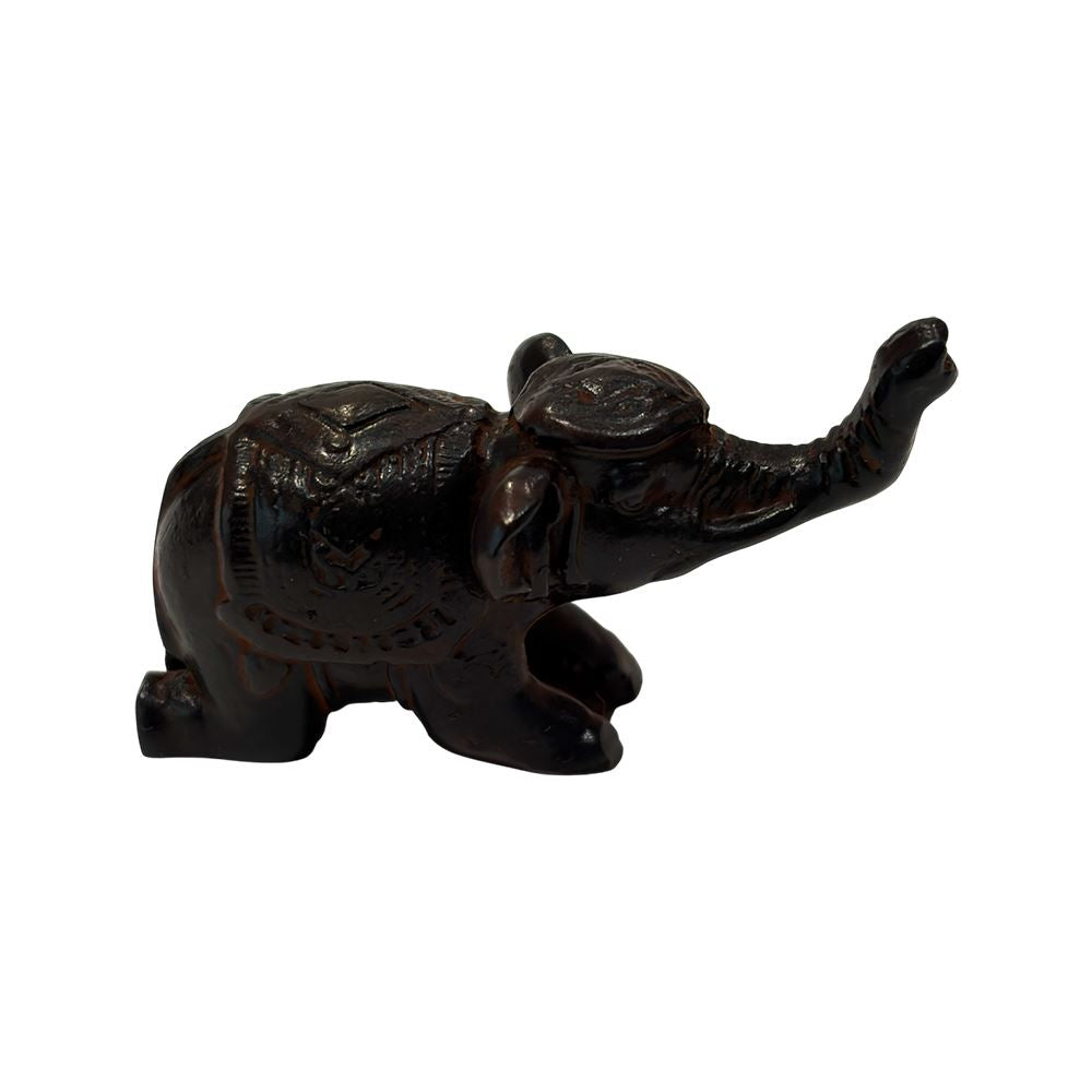 Wooden Elephant Figurine, Assorted Design, 3-4cm