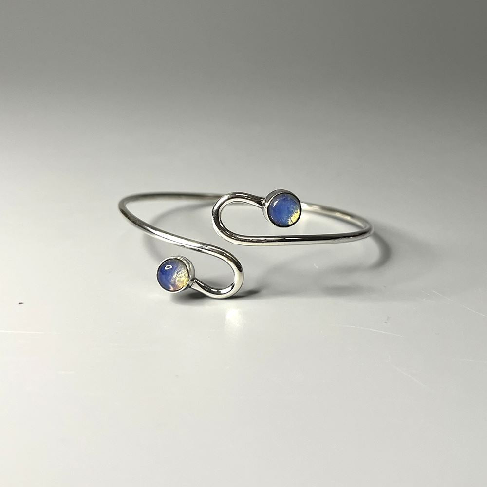 Silver-Plated Adjustable Serpentine Cuff Bangle - image 4