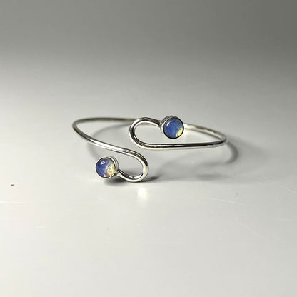 Silver-Plated Adjustable Serpentine Cuff Bangle - image 4