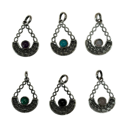 Silver-Plated Pendant (without Chain) (#09), 3x2cm