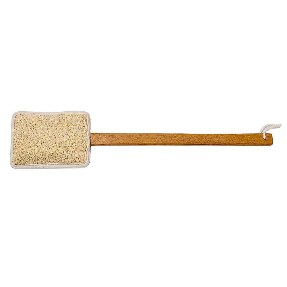 Natural Loofah with Wooden Handle, Medium, 41x8cm