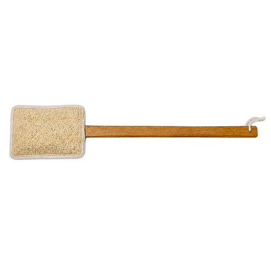 Natural Loofah with Wooden Handle, Medium, 41x8cm