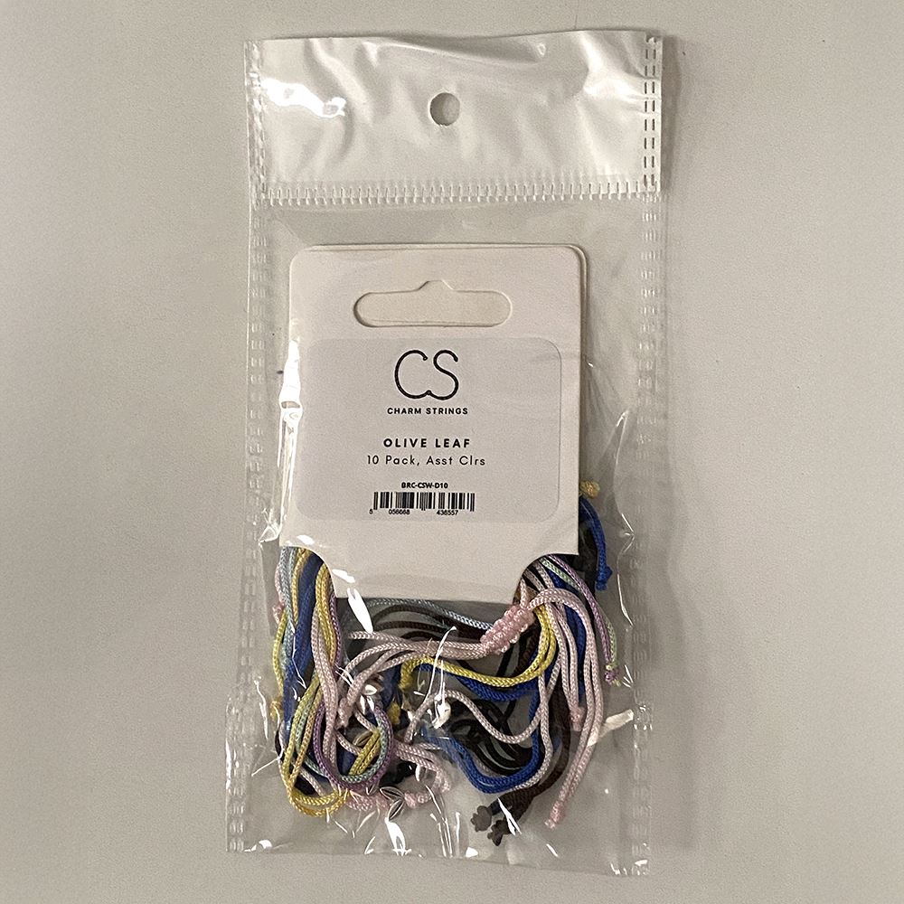 Charm Strings, Pack of 10, Assorted Colours
