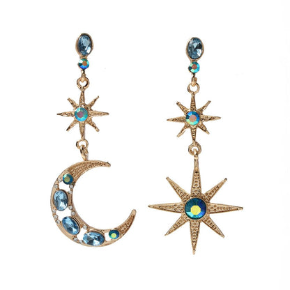 Star & Moon Drop Earrings