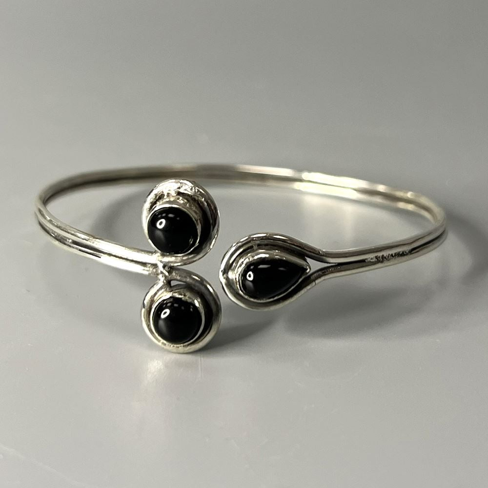 Silver Plated Adjustable Trinity Cuff Bangle - image 22