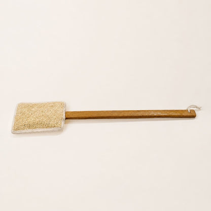 Natural Loofah with Wooden Handle, Medium, 41x8cm