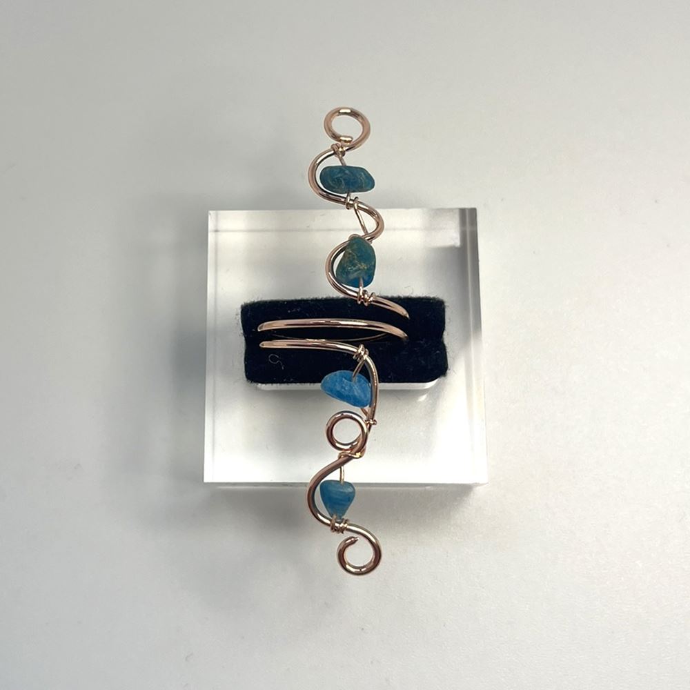 Wire-Wrapped Gemstone Chips Ring, Assorted