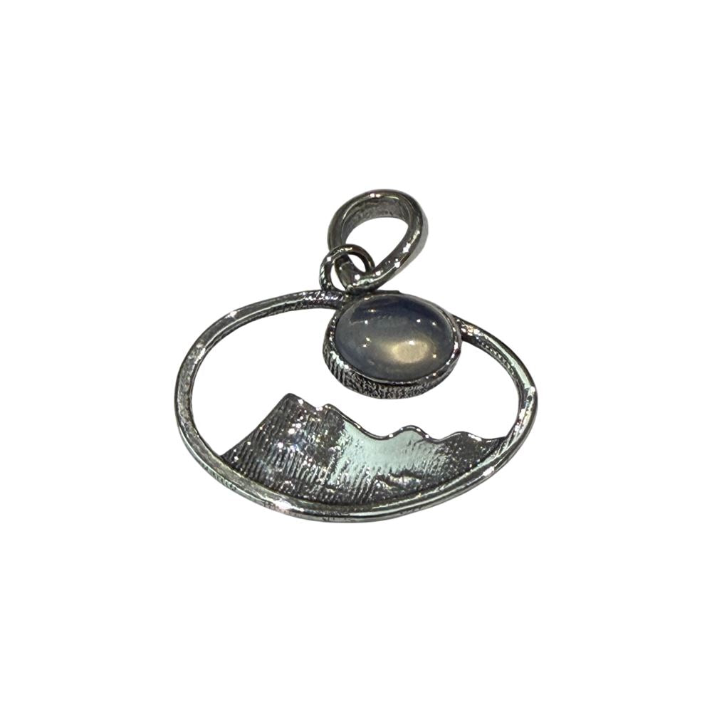 Silver-Plated Pendant (without Chain) (#02), 2.5x1.5cm