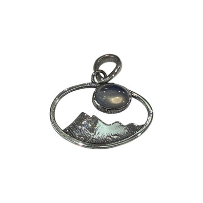 Silver-Plated Pendant (without Chain) (#02), 2.5x1.5cm