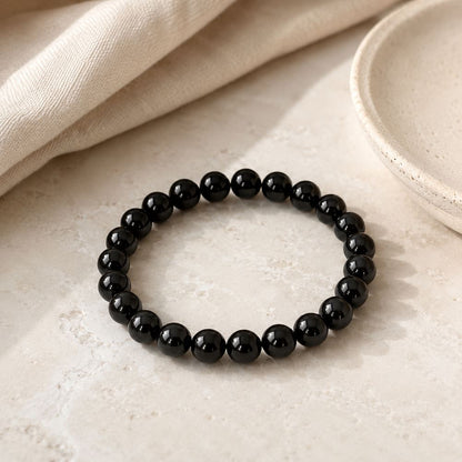 AAA Crystal Bracelet, 8mm, Black Tourmaline