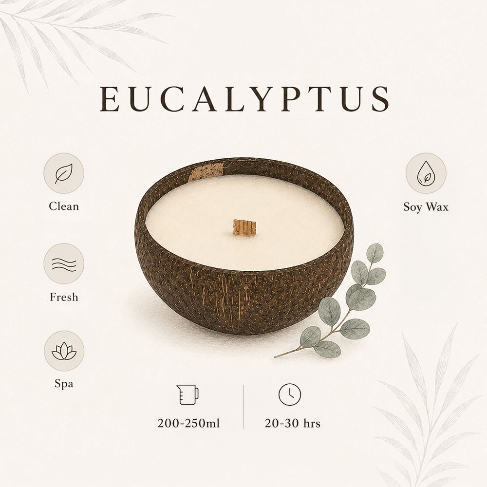 Coconut Shell Candle with Essential Oil - image 7
