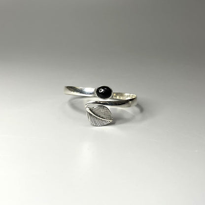 Silver-Plated Adjustable Leaf Cuff Bangle - image 11