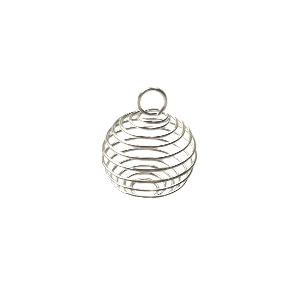 Metal Spiral Cage Pendant, 2cm, Single