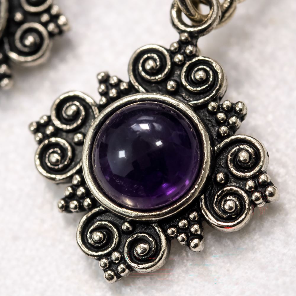 Silver-Plated Hanging Earwire Earrings (#04), 1x1cm