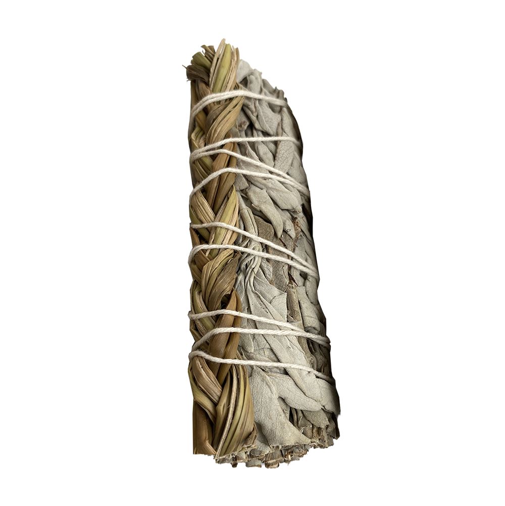 White Sage and Braided Sweet Grass 4"