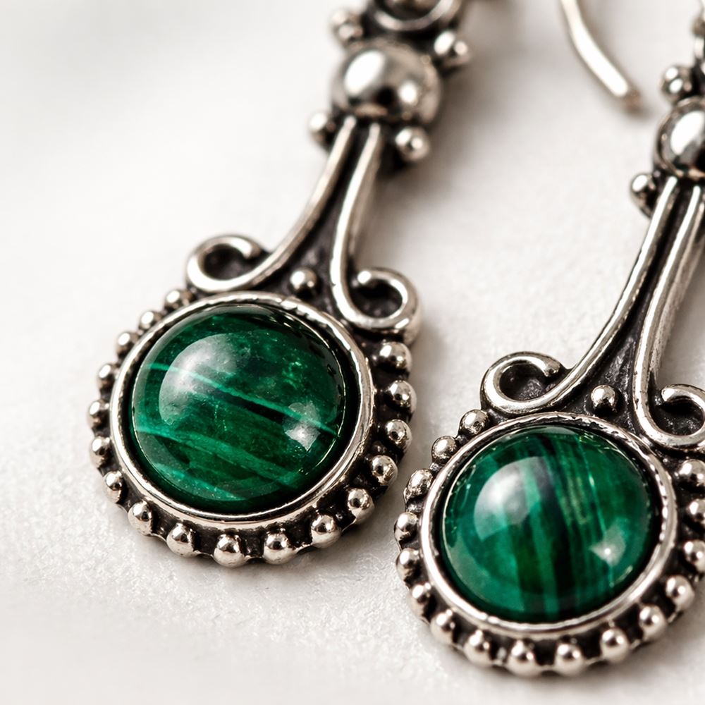 Silver-Plated Hanging Earwire Earrings (#03), 3x1cm