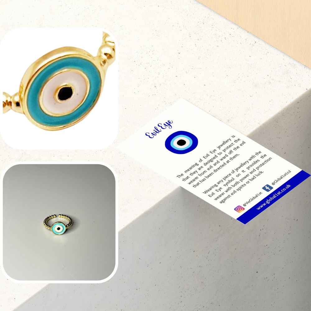 Evil Eye Ring, Gold, Orbis Eye (#4)