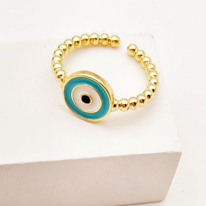 Evil Eye Ring, Gold, Orbis Eye (#4)