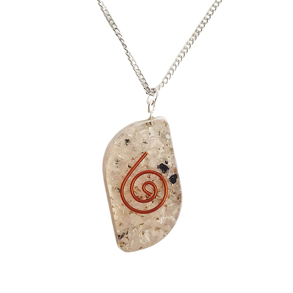 Orgonite Reiki Leaf Pendant, 4x2cm - image 21
