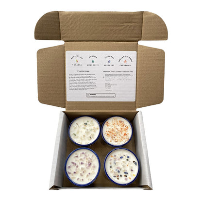 4 Mini Ceramic Bowl Candles