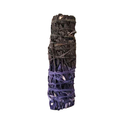 Smudge Stick, Reversible Sage Purple & Black, Protection & Power 4"