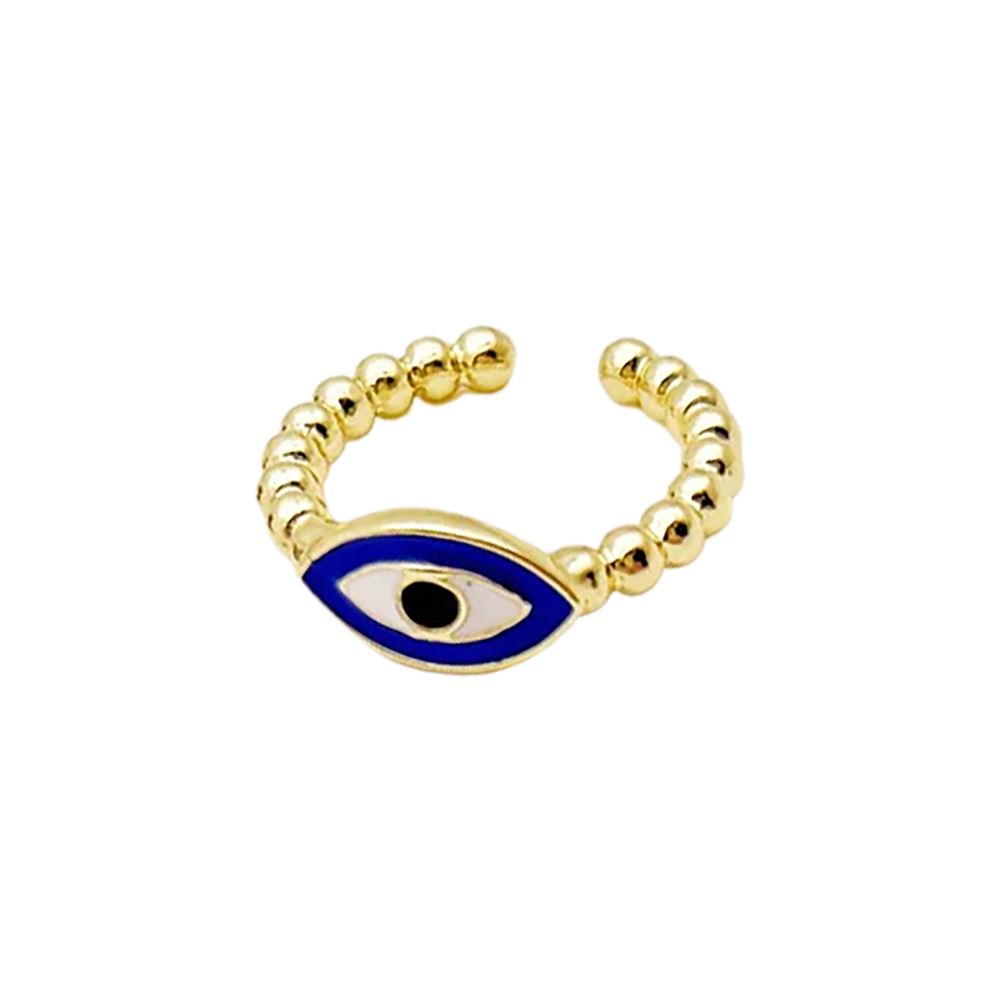 Evil Eye Ring, Gold, Aurum Eye, Blue