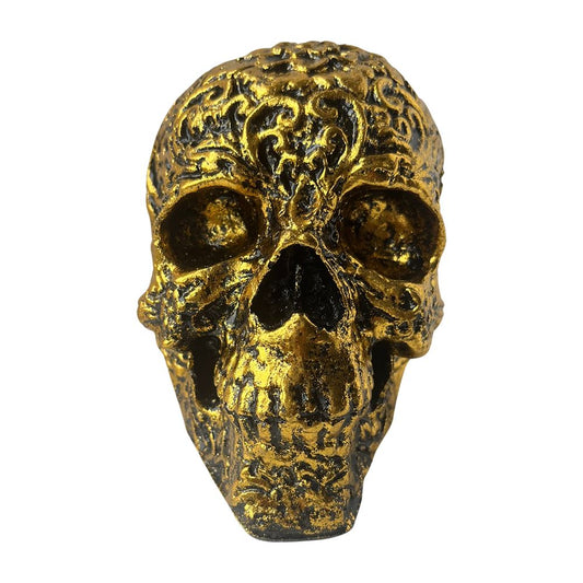 Resin Skull, Gold, 8cm